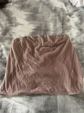 Anthropologie Velvet tube top in pink size medium